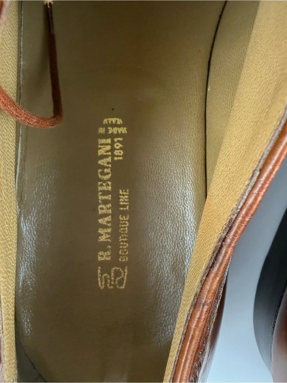 R. Martegani Italy Exotic Leather Alligator  Brown Dress Shoes Mens 10M